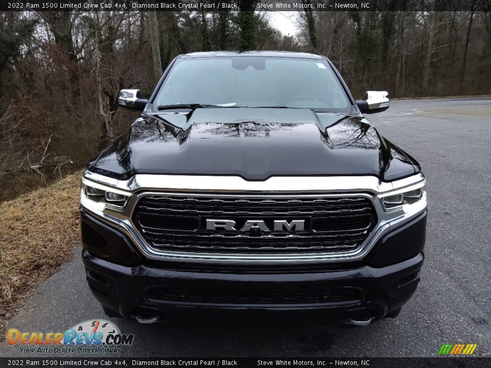 2022 Ram 1500 Limited Crew Cab 4x4 Diamond Black Crystal Pearl / Black Photo #3