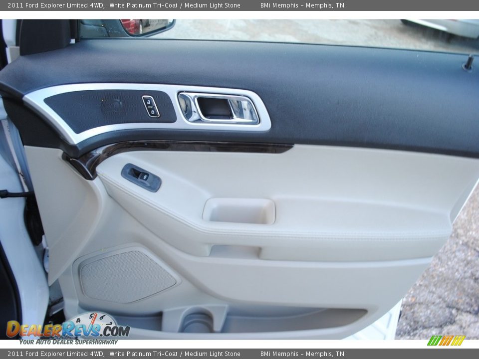 2011 Ford Explorer Limited 4WD White Platinum Tri-Coat / Medium Light Stone Photo #28