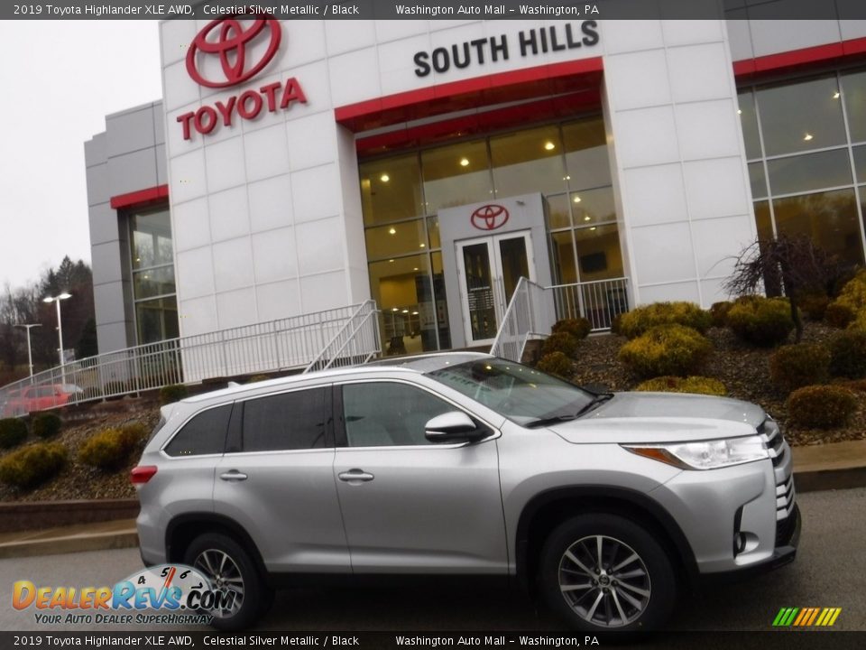 2019 Toyota Highlander XLE AWD Celestial Silver Metallic / Black Photo #2