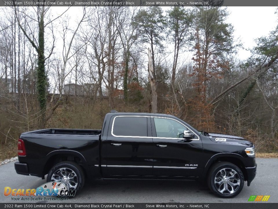 Diamond Black Crystal Pearl 2022 Ram 1500 Limited Crew Cab 4x4 Photo #5