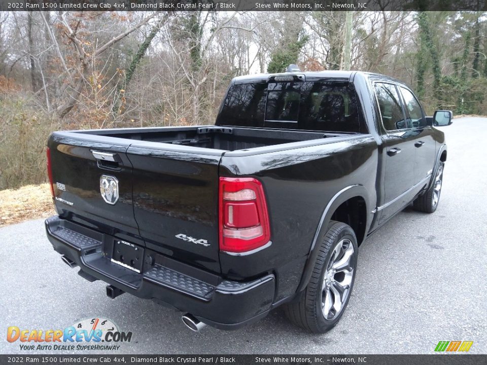 2022 Ram 1500 Limited Crew Cab 4x4 Diamond Black Crystal Pearl / Black Photo #6