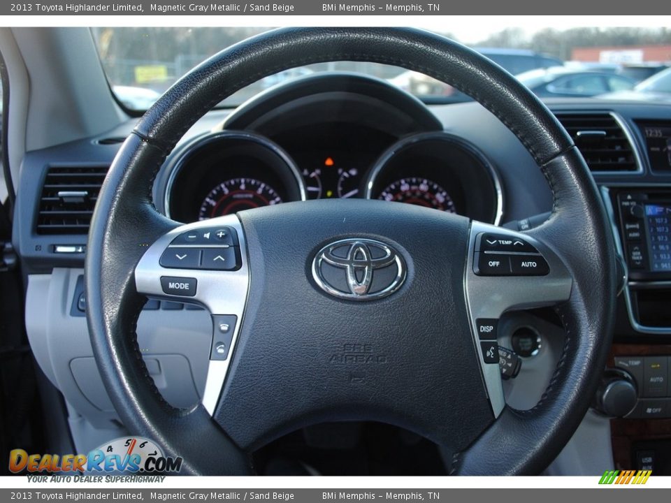 2013 Toyota Highlander Limited Magnetic Gray Metallic / Sand Beige Photo #12