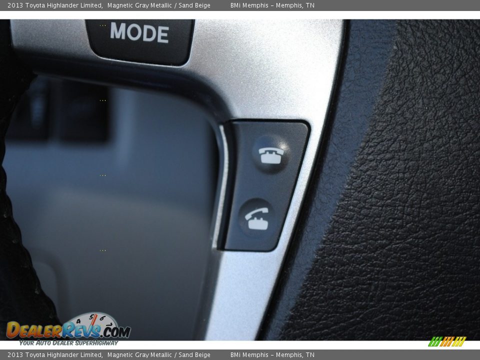2013 Toyota Highlander Limited Magnetic Gray Metallic / Sand Beige Photo #14