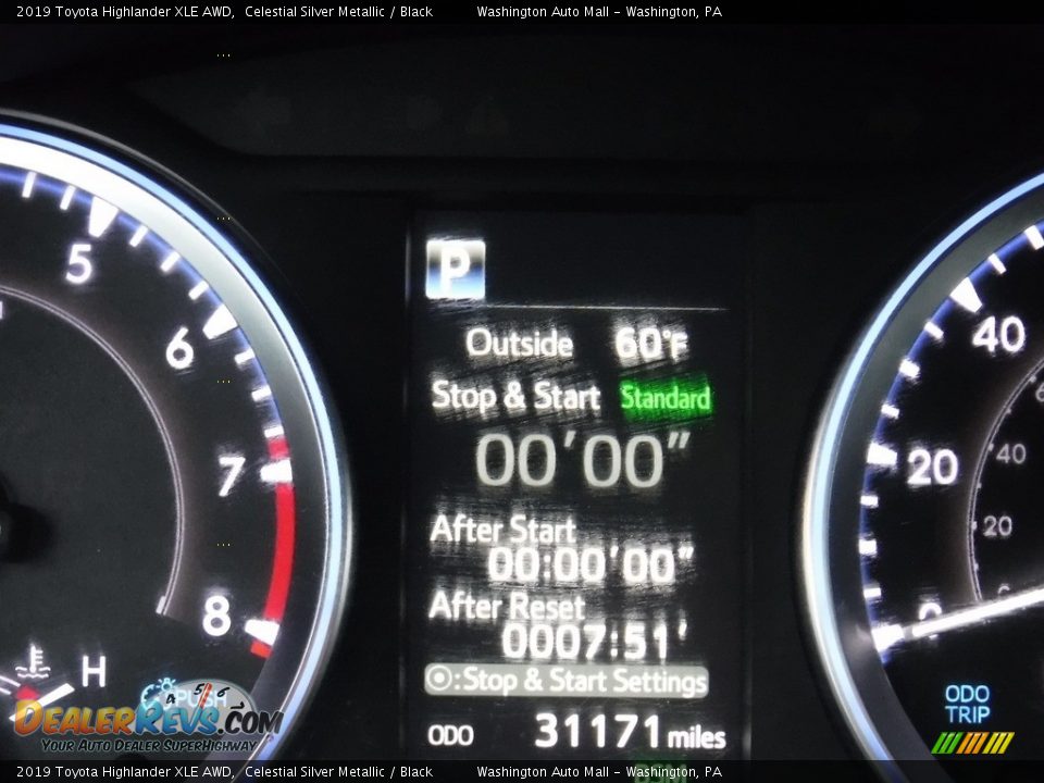 2019 Toyota Highlander XLE AWD Celestial Silver Metallic / Black Photo #36