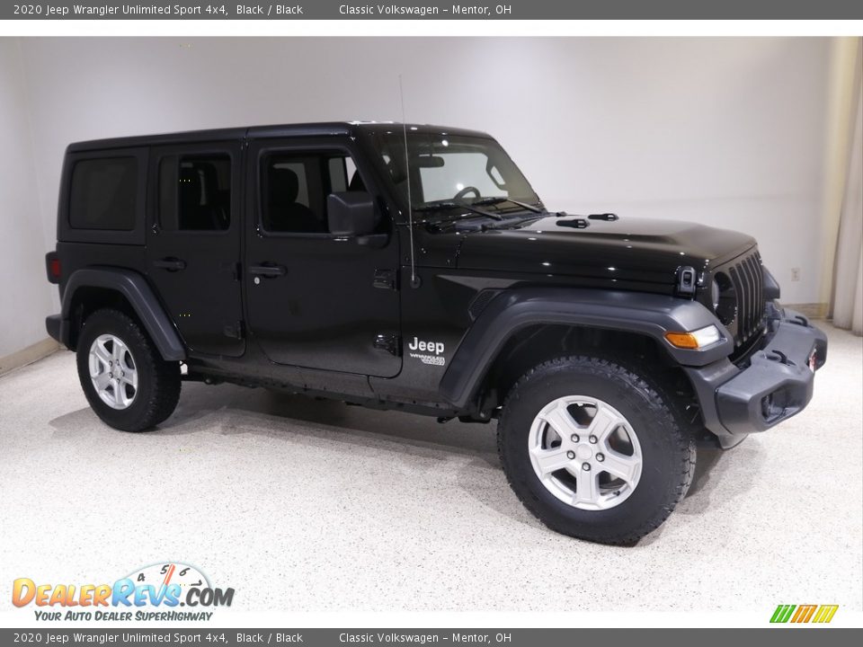 2020 Jeep Wrangler Unlimited Sport 4x4 Black / Black Photo #1