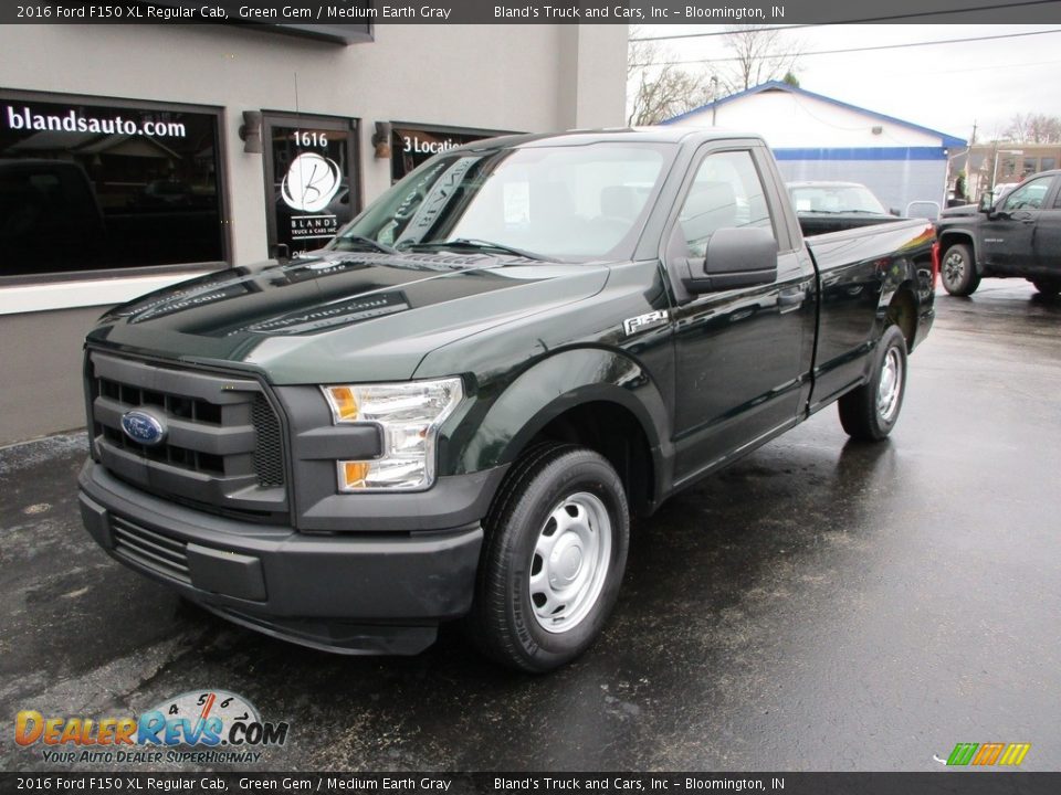 2016 Ford F150 XL Regular Cab Green Gem / Medium Earth Gray Photo #2