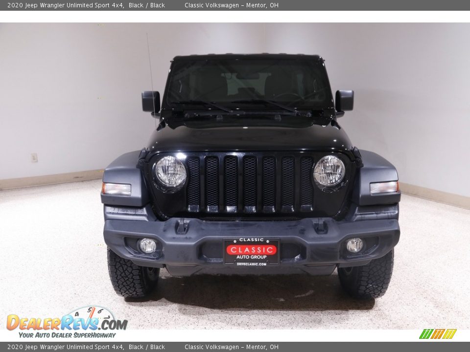 2020 Jeep Wrangler Unlimited Sport 4x4 Black / Black Photo #2
