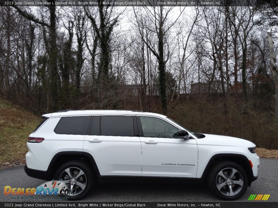 2023 Jeep Grand Cherokee L Limited 4x4 Bright White / Wicker Beige/Global Black Photo #5