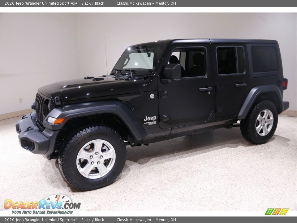 2020 Jeep Wrangler Unlimited Sport 4x4 Black / Black Photo #3