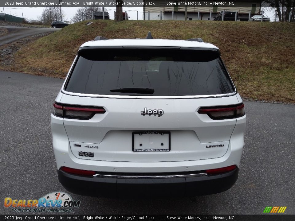 2023 Jeep Grand Cherokee L Limited 4x4 Bright White / Wicker Beige/Global Black Photo #7