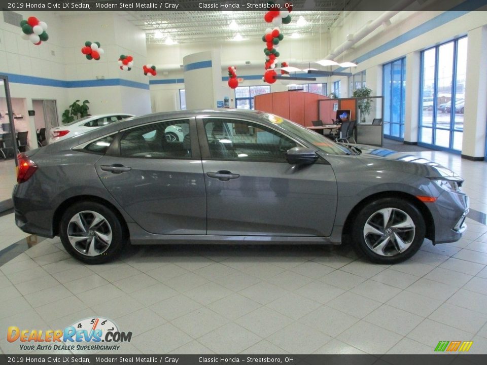 2019 Honda Civic LX Sedan Modern Steel Metallic / Gray Photo #4