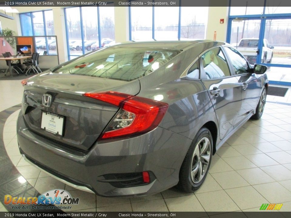 2019 Honda Civic LX Sedan Modern Steel Metallic / Gray Photo #7