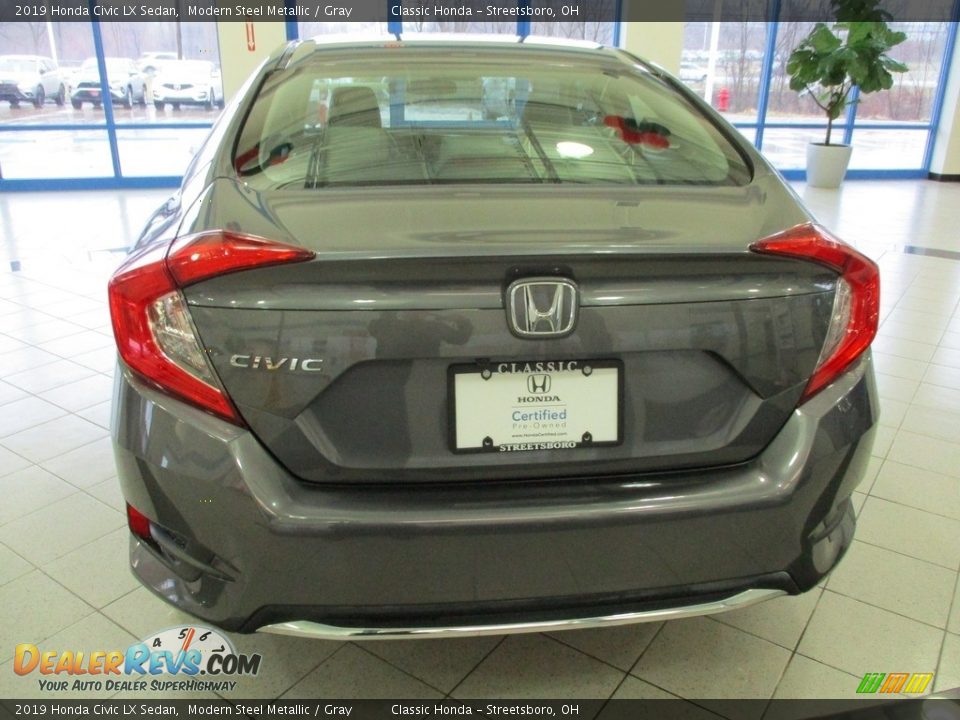 2019 Honda Civic LX Sedan Modern Steel Metallic / Gray Photo #8