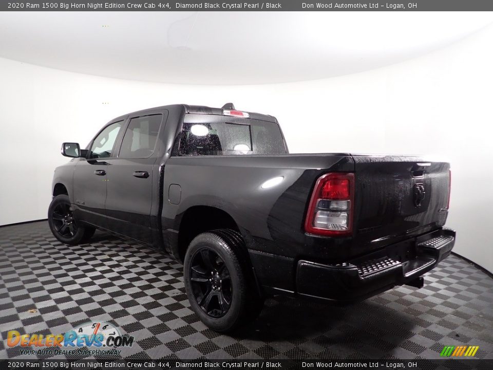 2020 Ram 1500 Big Horn Night Edition Crew Cab 4x4 Diamond Black Crystal Pearl / Black Photo #7