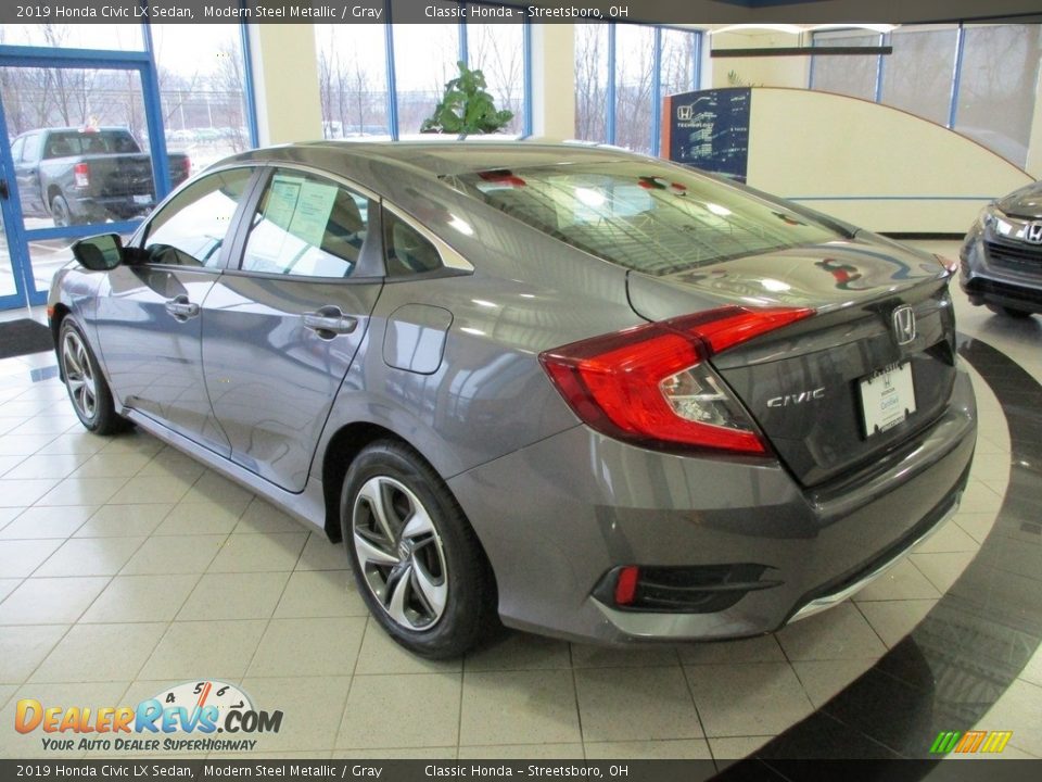 2019 Honda Civic LX Sedan Modern Steel Metallic / Gray Photo #9