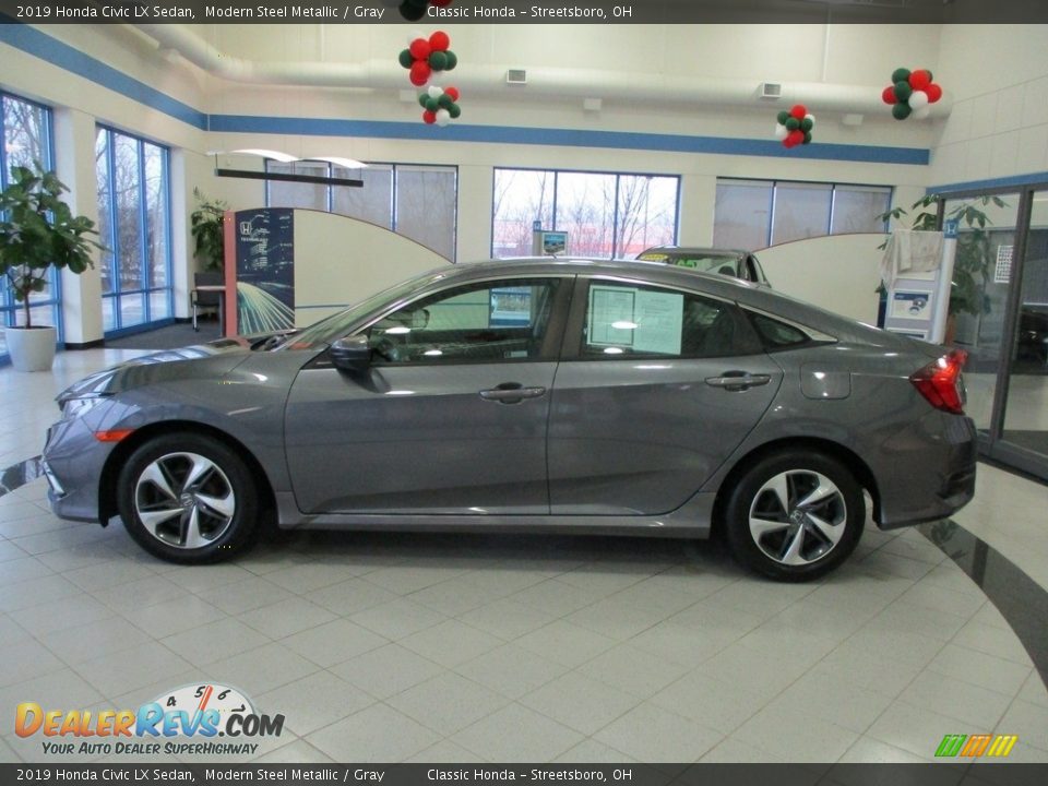 2019 Honda Civic LX Sedan Modern Steel Metallic / Gray Photo #10