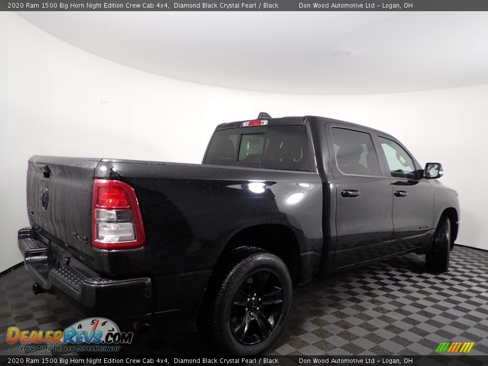 2020 Ram 1500 Big Horn Night Edition Crew Cab 4x4 Diamond Black Crystal Pearl / Black Photo #10