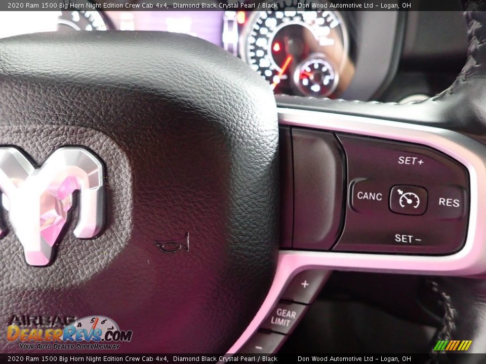 2020 Ram 1500 Big Horn Night Edition Crew Cab 4x4 Diamond Black Crystal Pearl / Black Photo #17
