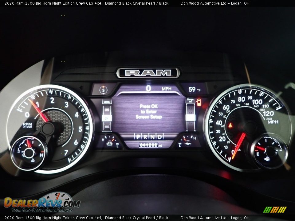2020 Ram 1500 Big Horn Night Edition Crew Cab 4x4 Diamond Black Crystal Pearl / Black Photo #18