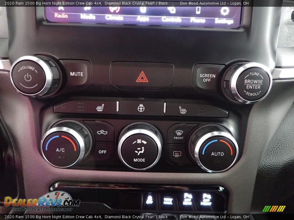 2020 Ram 1500 Big Horn Night Edition Crew Cab 4x4 Diamond Black Crystal Pearl / Black Photo #19