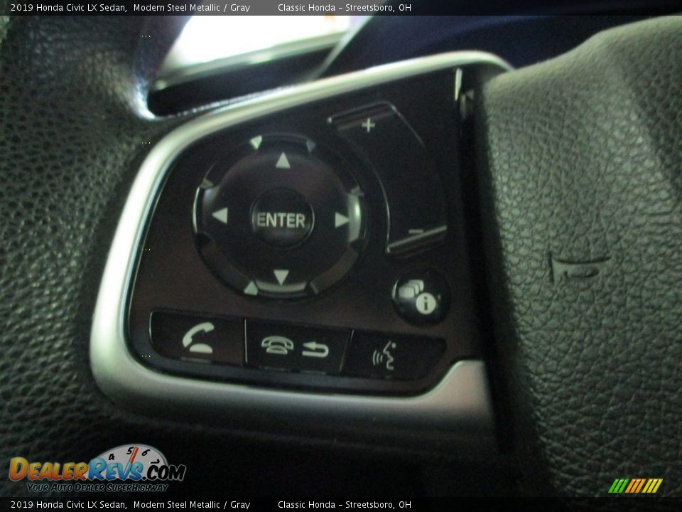 2019 Honda Civic LX Sedan Modern Steel Metallic / Gray Photo #30