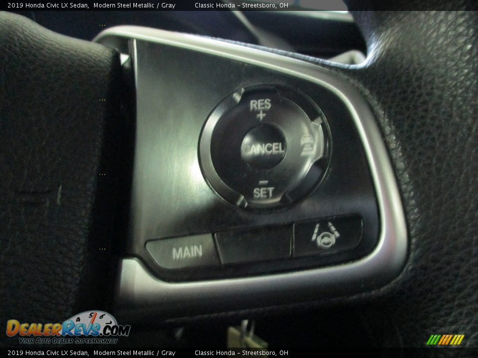 2019 Honda Civic LX Sedan Modern Steel Metallic / Gray Photo #31
