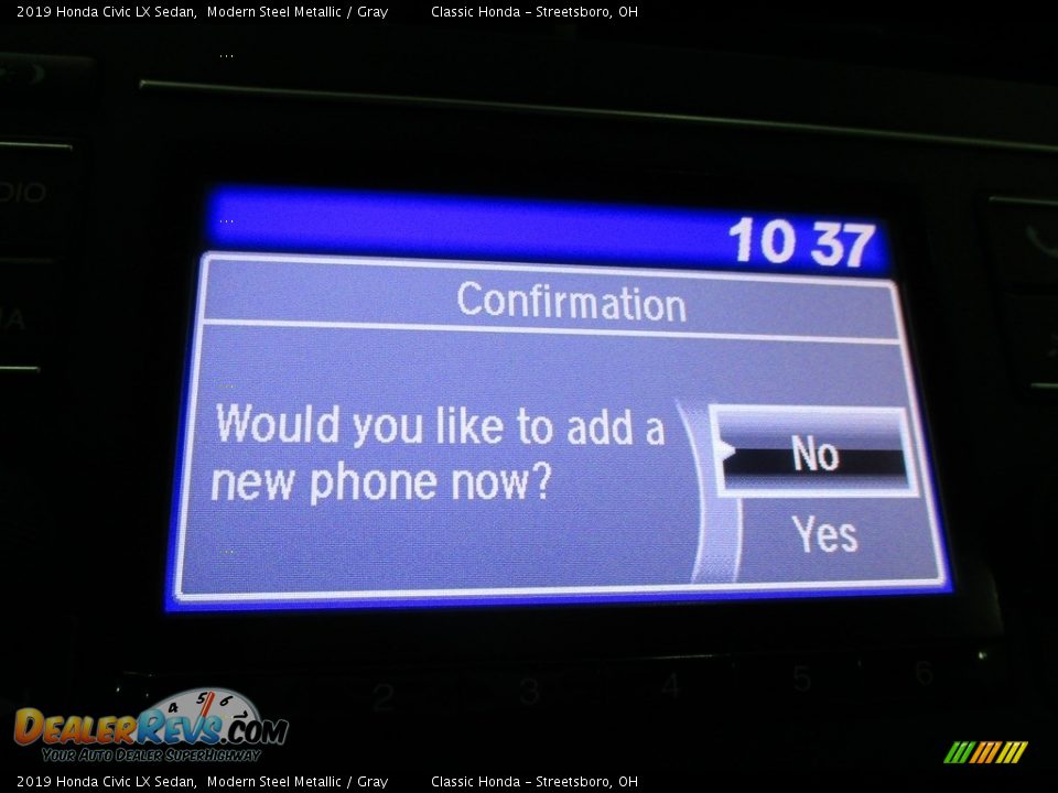 2019 Honda Civic LX Sedan Modern Steel Metallic / Gray Photo #36