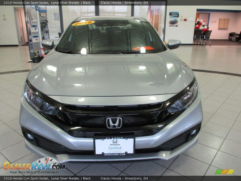 2019 Honda Civic Sport Sedan Lunar Silver Metallic / Black Photo #2