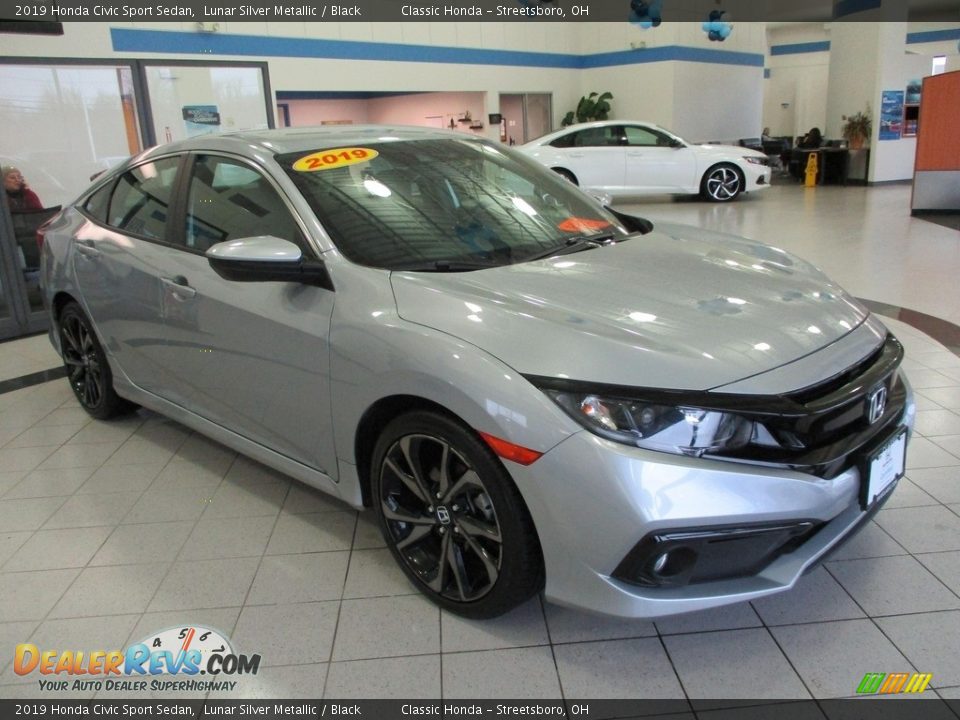 2019 Honda Civic Sport Sedan Lunar Silver Metallic / Black Photo #3
