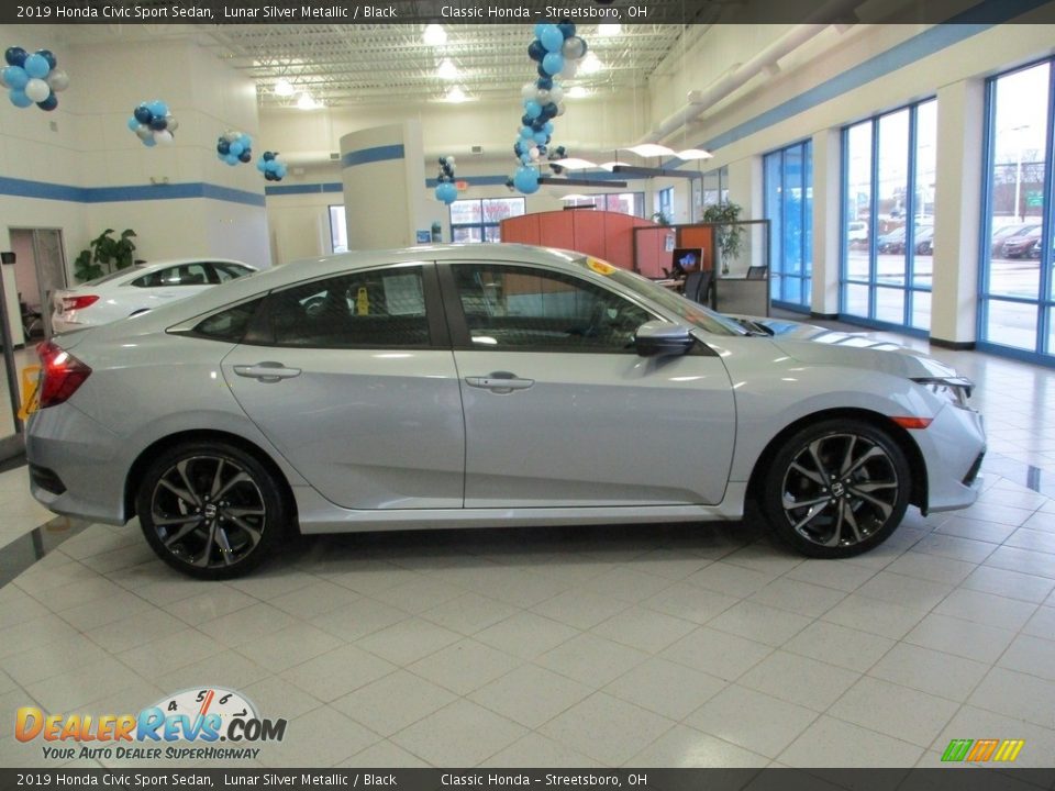 2019 Honda Civic Sport Sedan Lunar Silver Metallic / Black Photo #4
