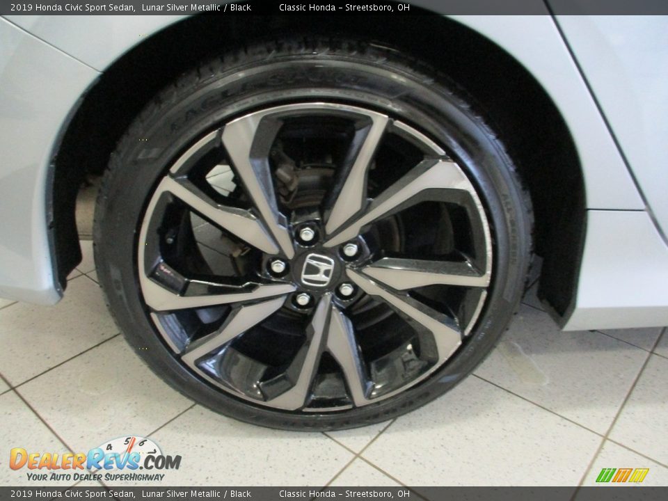 2019 Honda Civic Sport Sedan Lunar Silver Metallic / Black Photo #6