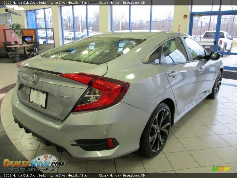 2019 Honda Civic Sport Sedan Lunar Silver Metallic / Black Photo #7