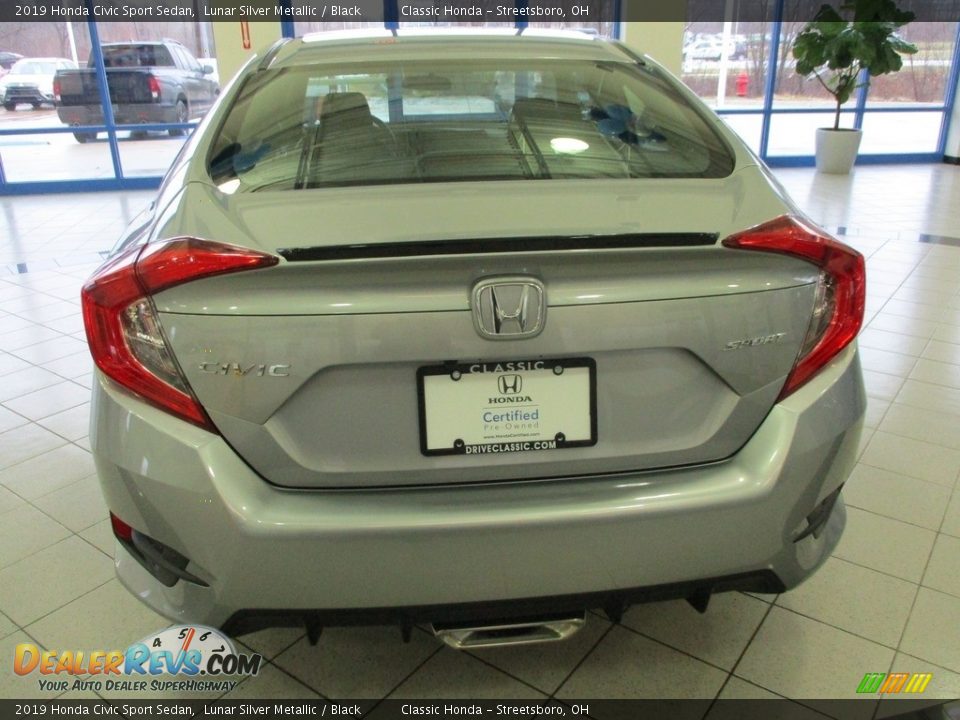 2019 Honda Civic Sport Sedan Lunar Silver Metallic / Black Photo #8