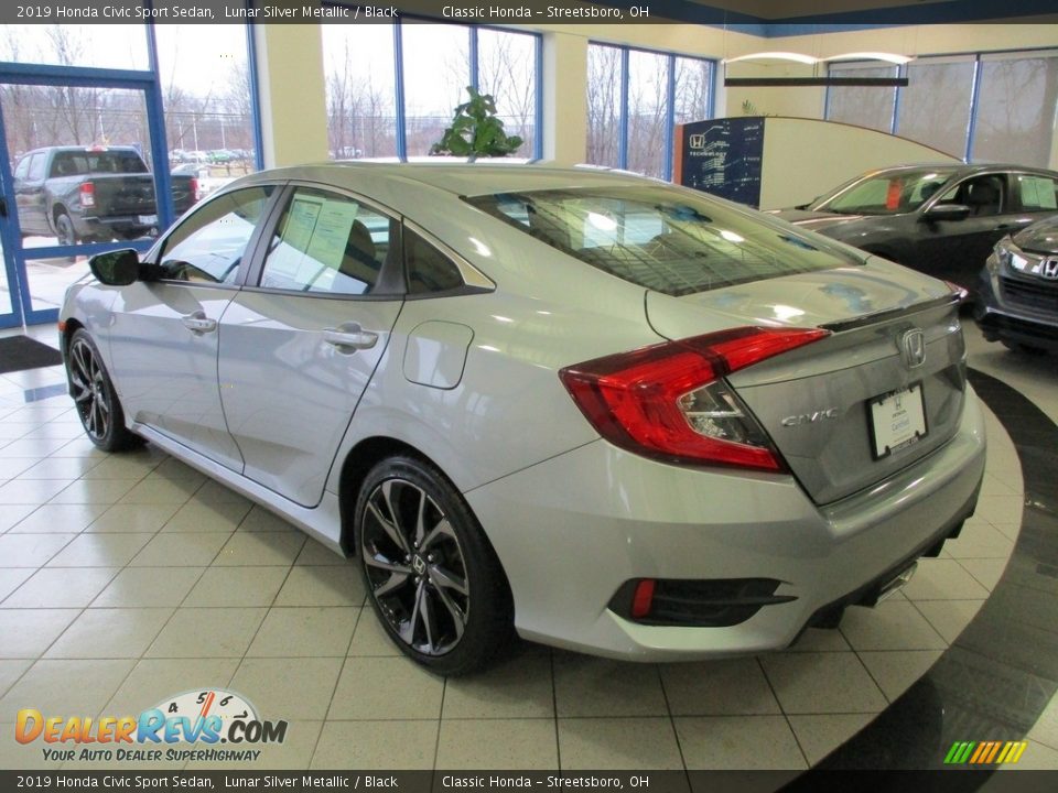 2019 Honda Civic Sport Sedan Lunar Silver Metallic / Black Photo #9
