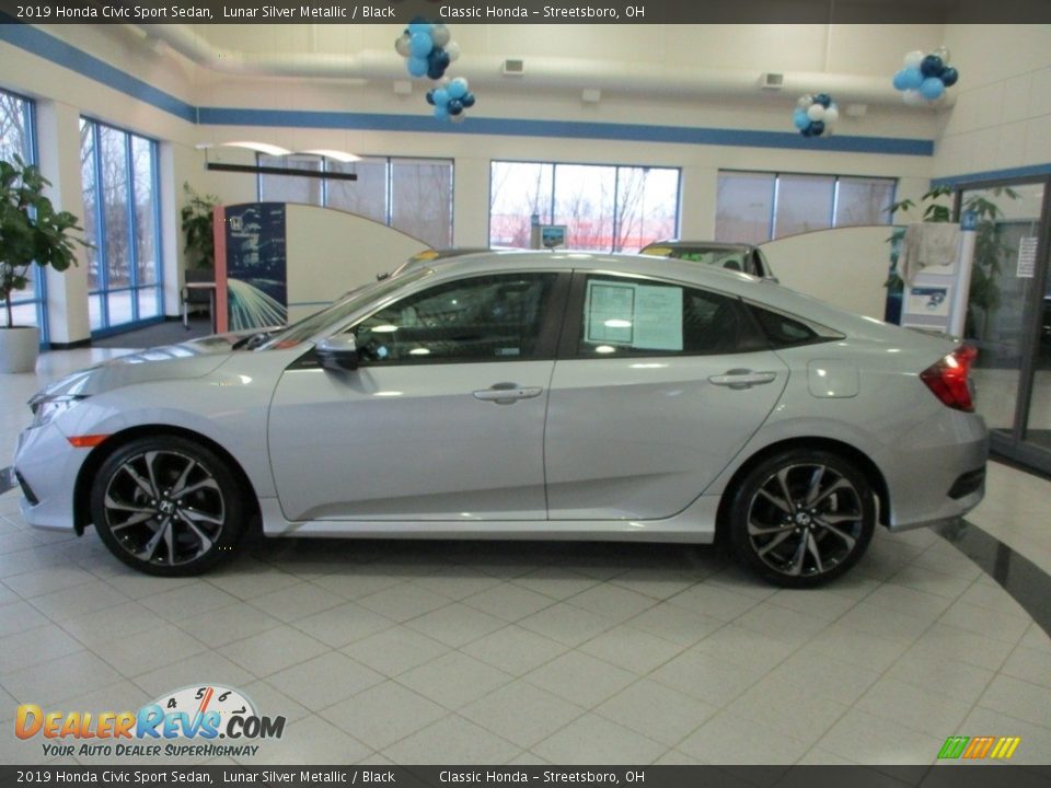 2019 Honda Civic Sport Sedan Lunar Silver Metallic / Black Photo #10
