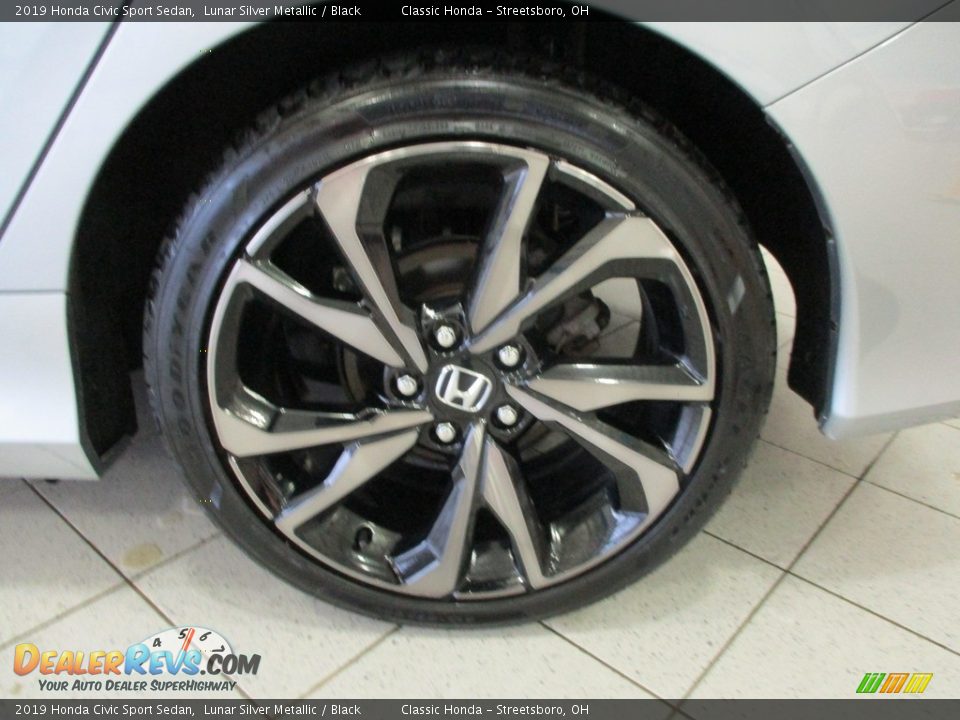2019 Honda Civic Sport Sedan Lunar Silver Metallic / Black Photo #11