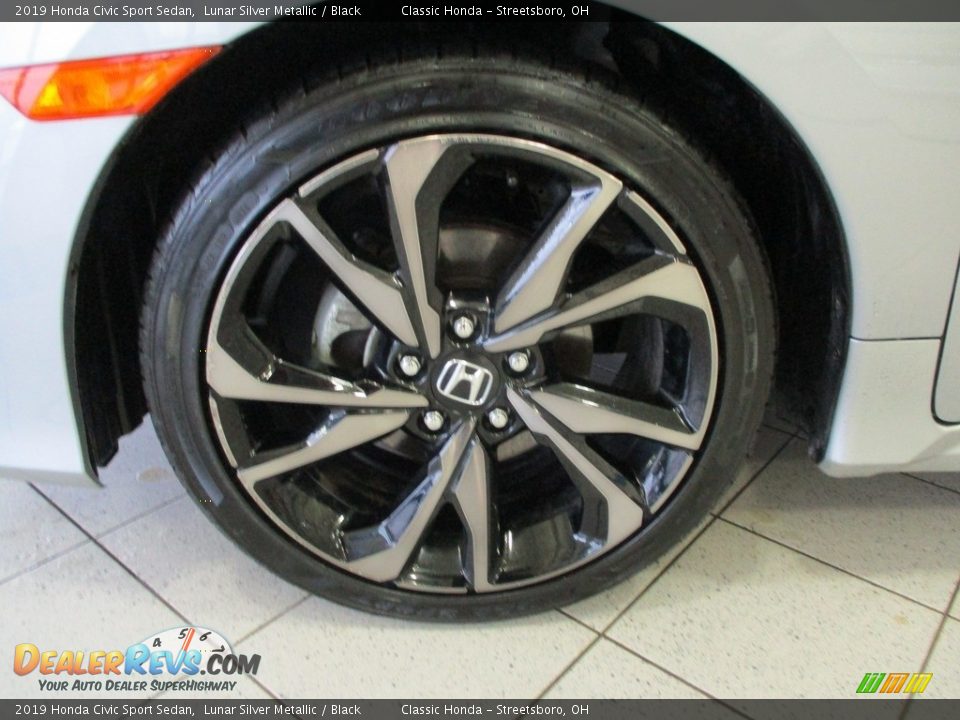 2019 Honda Civic Sport Sedan Lunar Silver Metallic / Black Photo #12