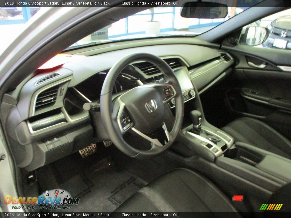 2019 Honda Civic Sport Sedan Lunar Silver Metallic / Black Photo #26