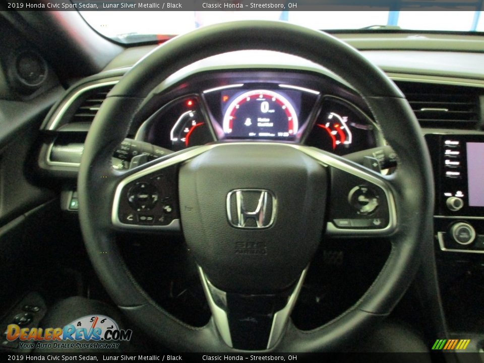 2019 Honda Civic Sport Sedan Lunar Silver Metallic / Black Photo #29