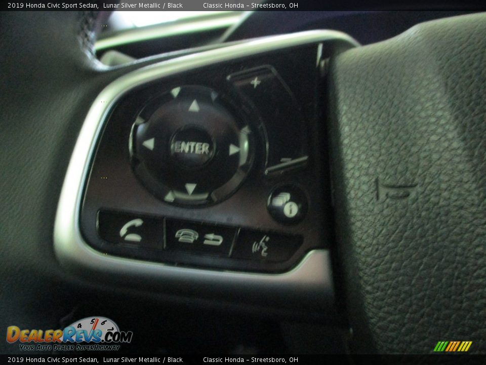 2019 Honda Civic Sport Sedan Lunar Silver Metallic / Black Photo #30