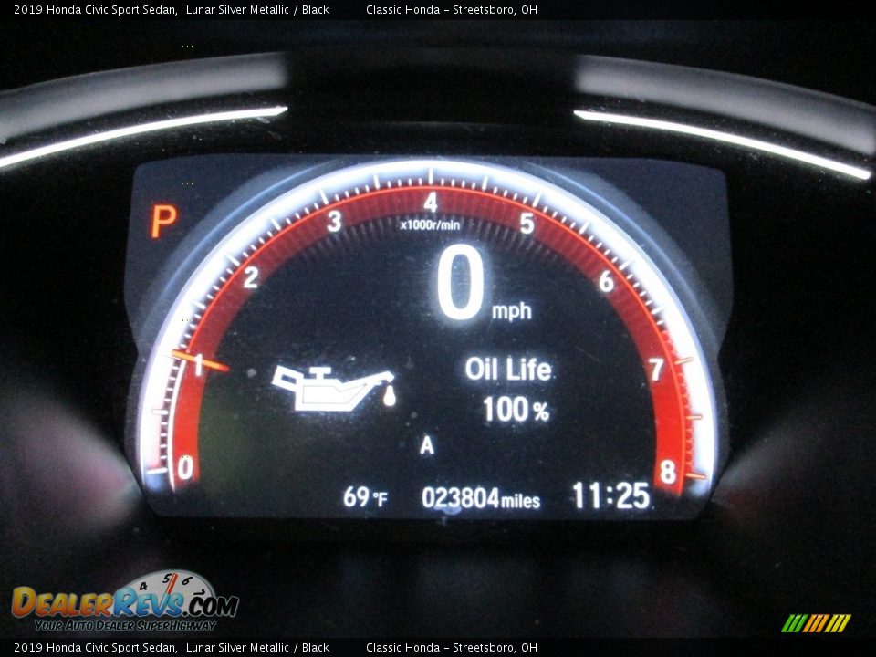2019 Honda Civic Sport Sedan Lunar Silver Metallic / Black Photo #32