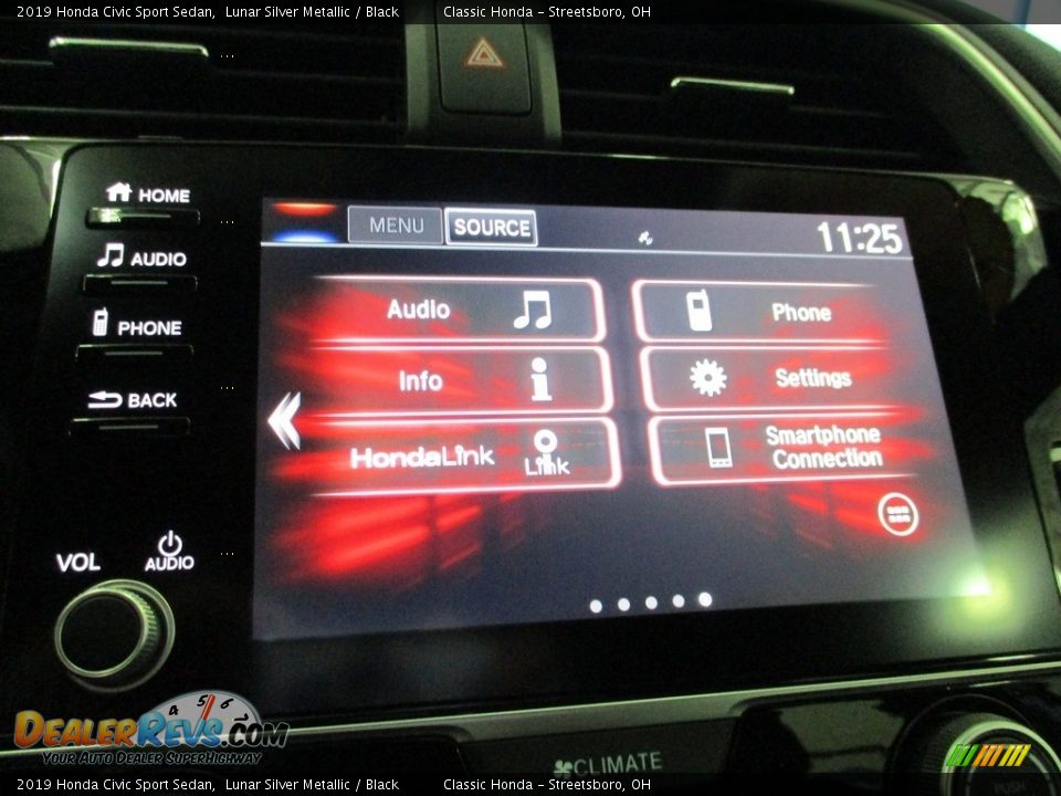 2019 Honda Civic Sport Sedan Lunar Silver Metallic / Black Photo #35