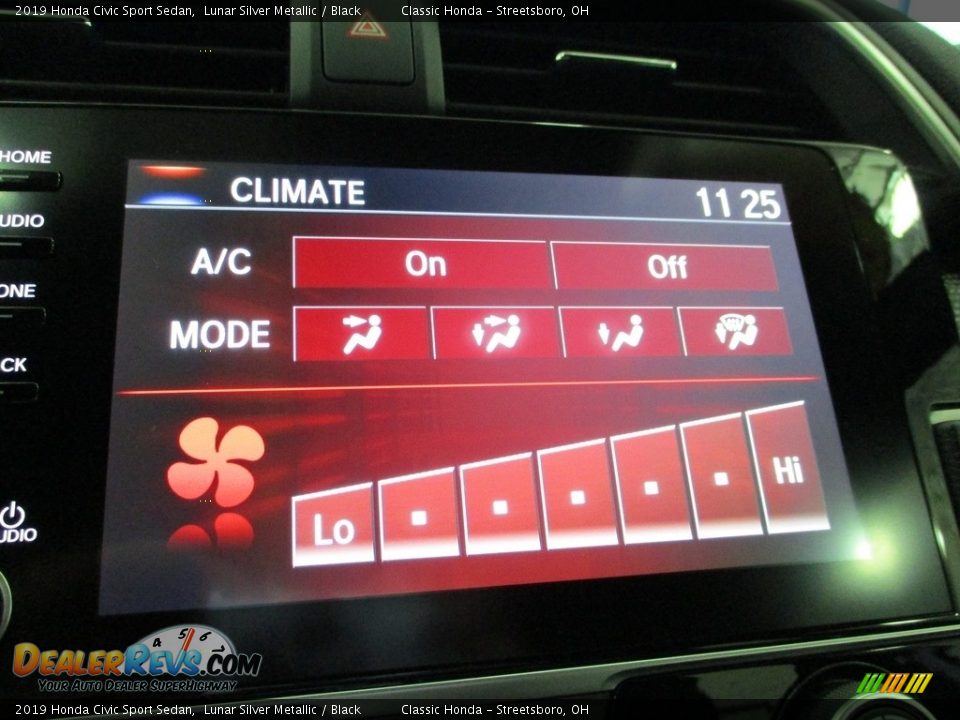 2019 Honda Civic Sport Sedan Lunar Silver Metallic / Black Photo #36