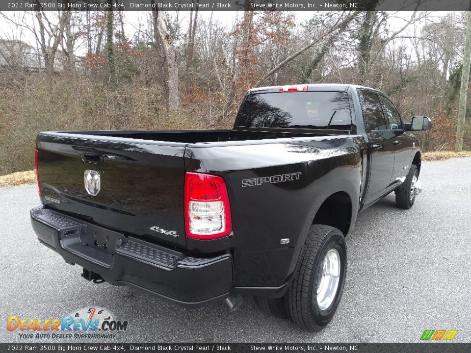 2022 Ram 3500 Big Horn Crew Cab 4x4 Diamond Black Crystal Pearl / Black Photo #6