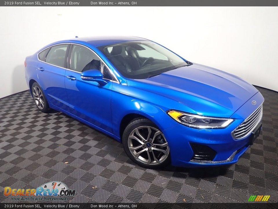 2019 Ford Fusion SEL Velocity Blue / Ebony Photo #3