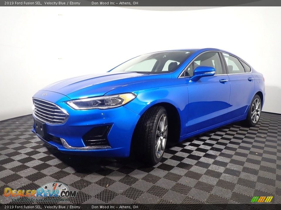 2019 Ford Fusion SEL Velocity Blue / Ebony Photo #7