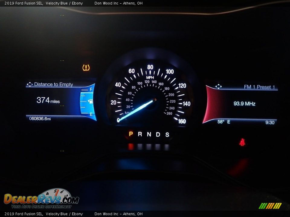 2019 Ford Fusion SEL Velocity Blue / Ebony Photo #25