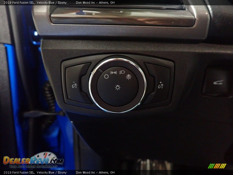 2019 Ford Fusion SEL Velocity Blue / Ebony Photo #28