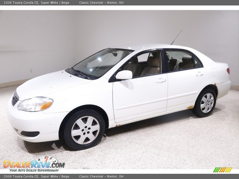 2006 Toyota Corolla CE Super White / Beige Photo #3