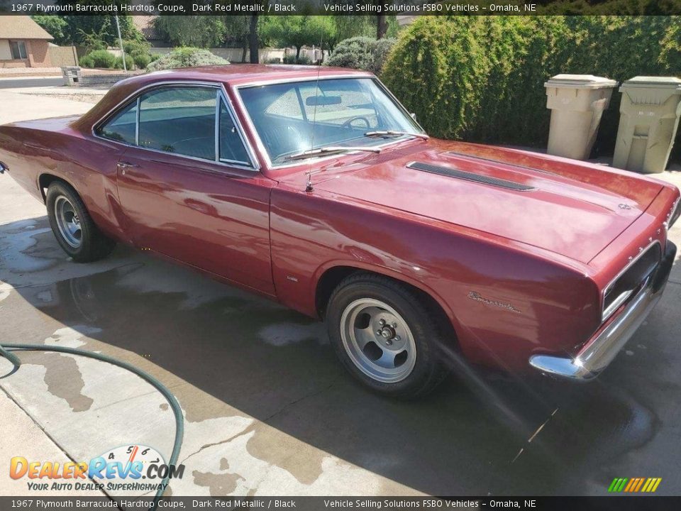 1967 Plymouth Barracuda Hardtop Coupe Dark Red Metallic / Black Photo #1